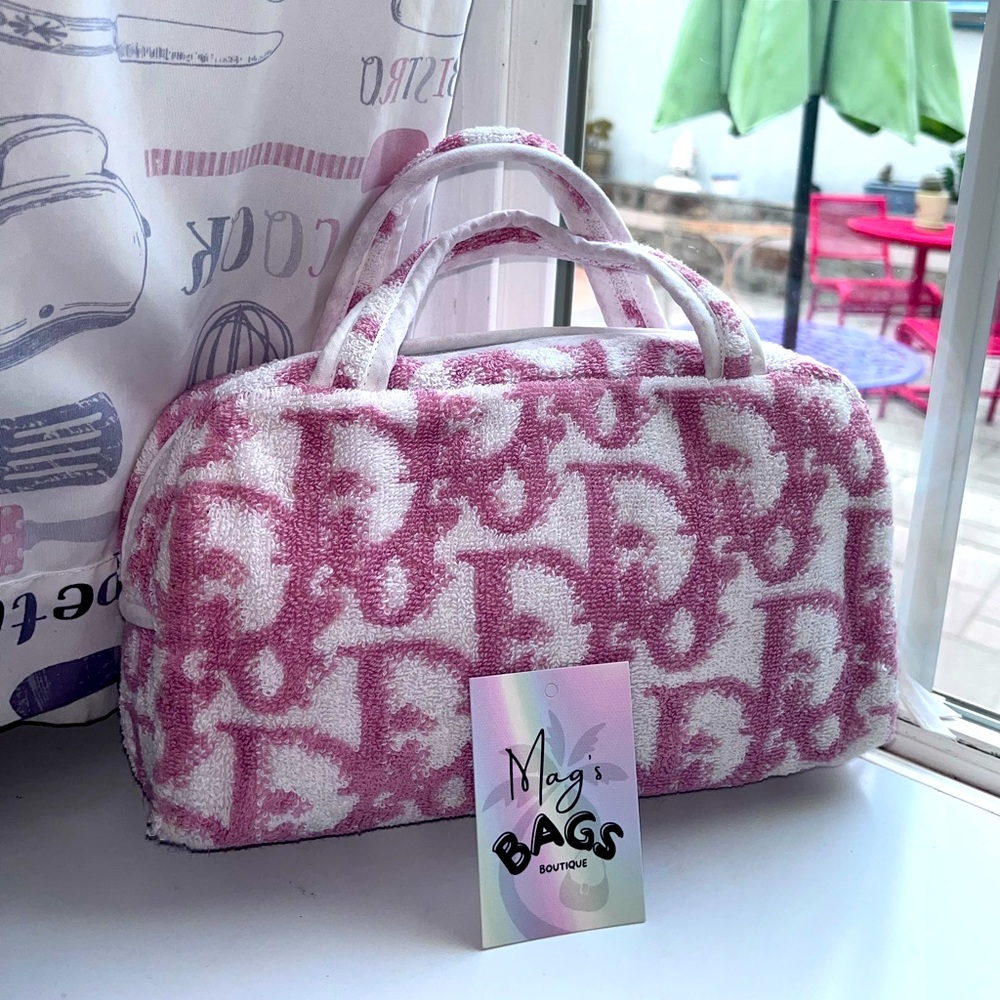 Dior: Trotter Terry Diorissimo Y2K Monogram Oblique Boston Bag (Pink)